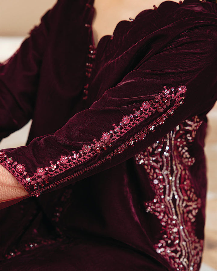 2 Piece Suit Ready to Wear VELVET EMBROIDERED EDITION N-83