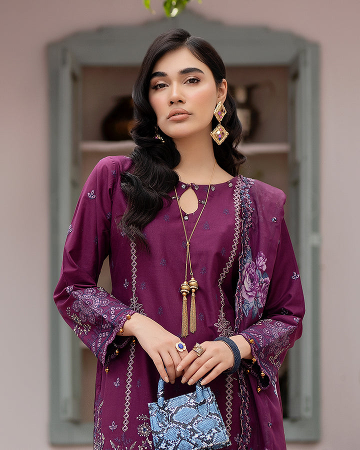 ALLY’S 3-PC STITCHED ELYNA- CHICKANKARI EID COLLECTION AL 861