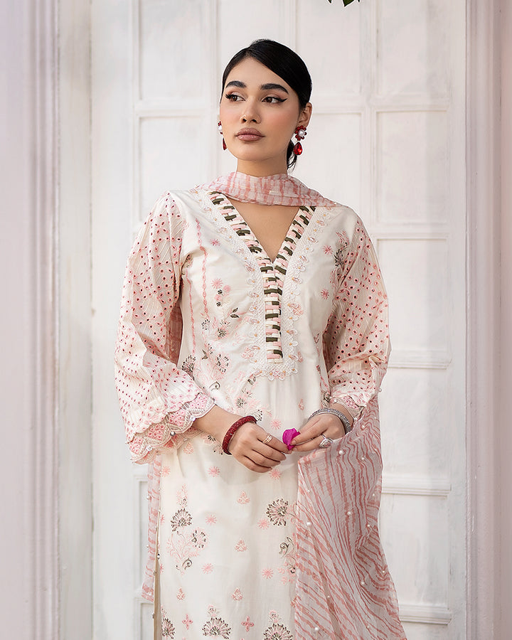 ALLY’S 3-PC STITCHED ELYNA- CHICKANKARI EID COLLECTION AL 858