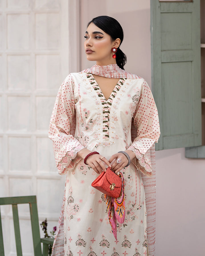 ALLY’S 3-PC STITCHED ELYNA- CHICKANKARI EID COLLECTION AL 858