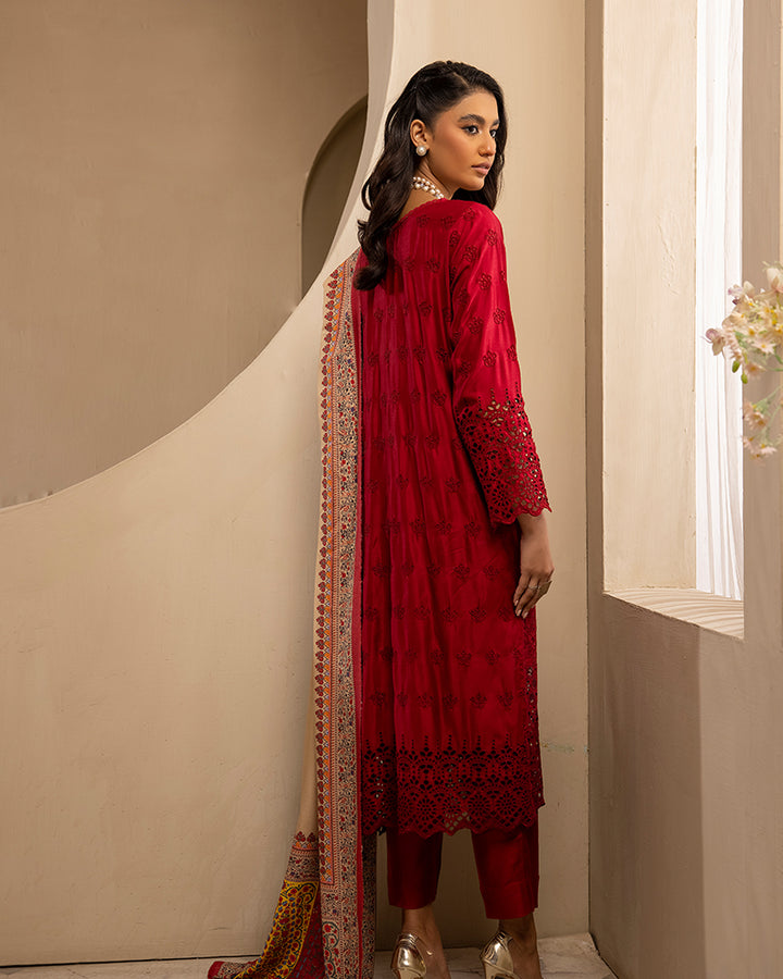 TWILL EMBROIRDERED CHIKANKARI PRET KD 167