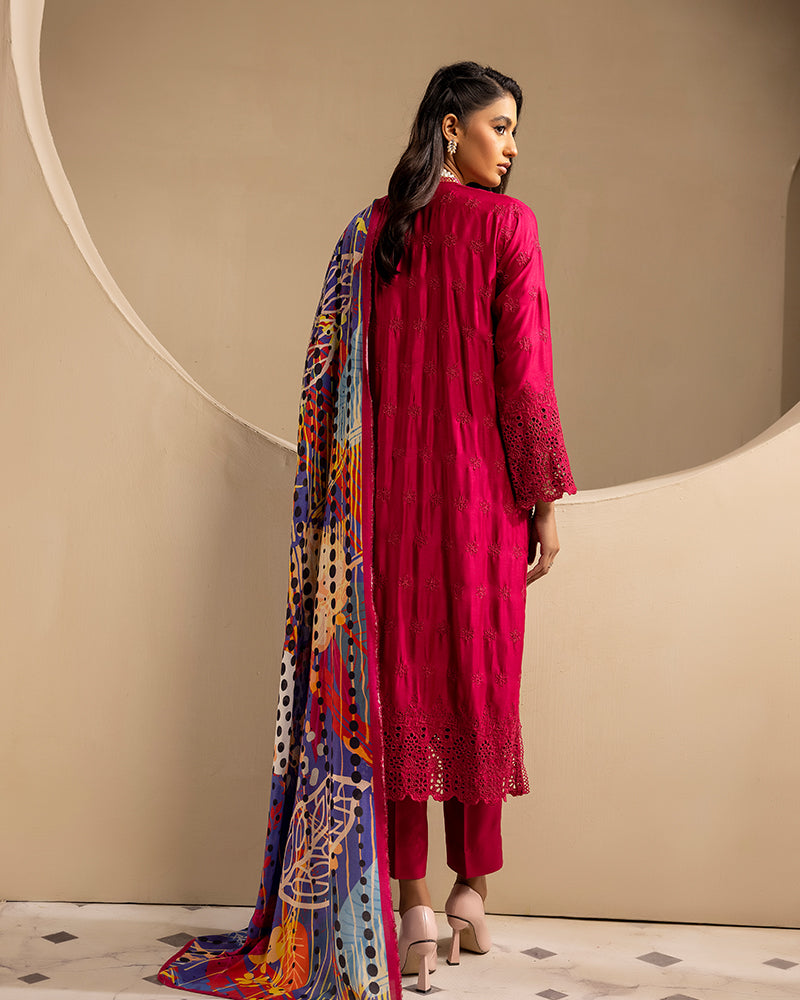 Twill Embroirdered Chikankari Pret KD 163