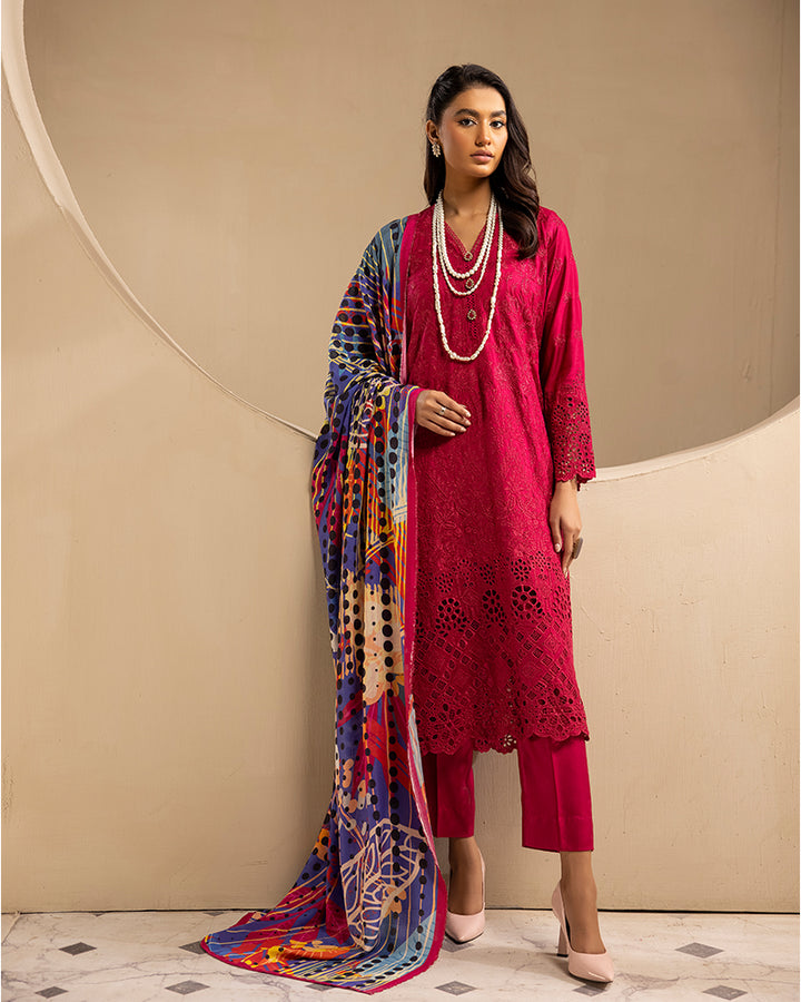 Twill Embroirdered Chikankari Pret KD 163