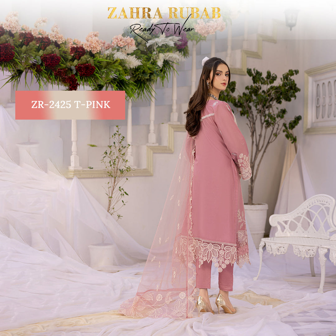 ZAHRA RUBAB 3 PIECE READYMADE CHIKAN KAARI ZR-2425