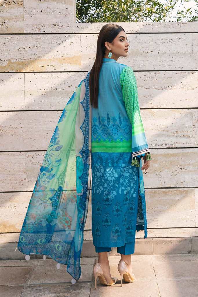 CHARIZMA - 3 PIECE EMBROIDERED LAWN COLLECTION Blue