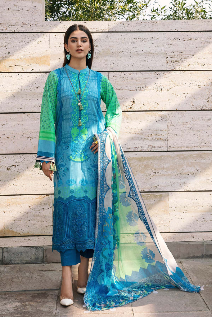 CHARIZMA - 3 PIECE EMBROIDERED LAWN COLLECTION Blue