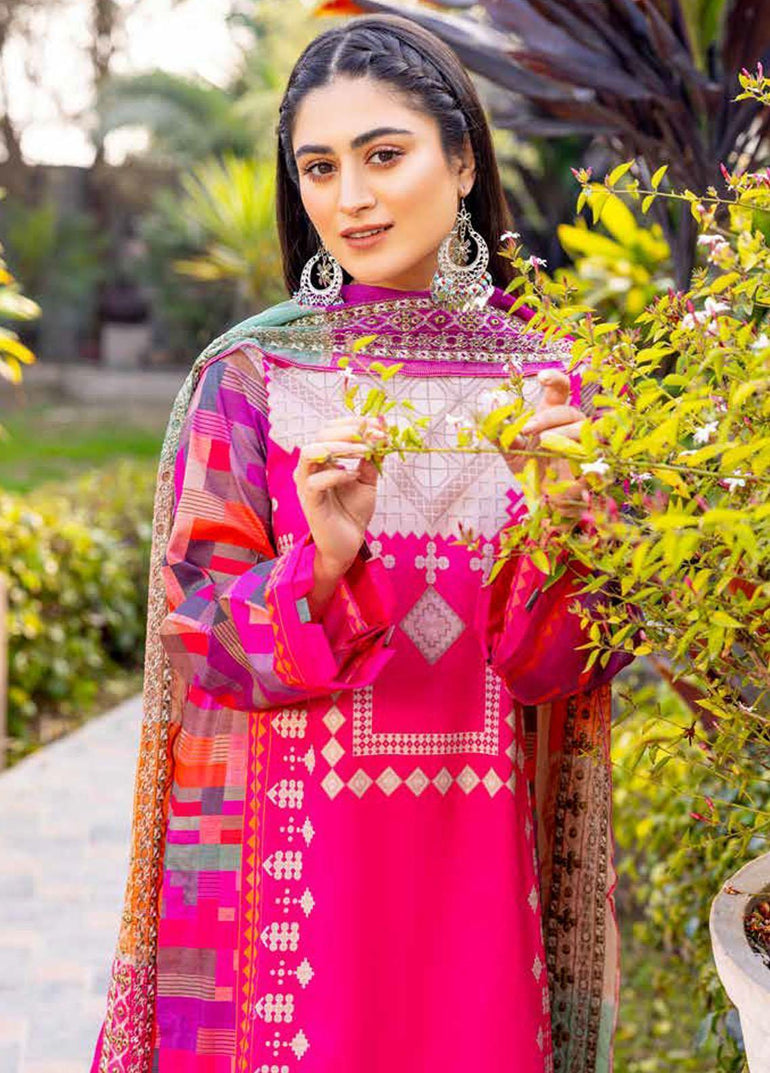 Charizma Embroidered Lawn Collection ELC-2 - 3 Piece