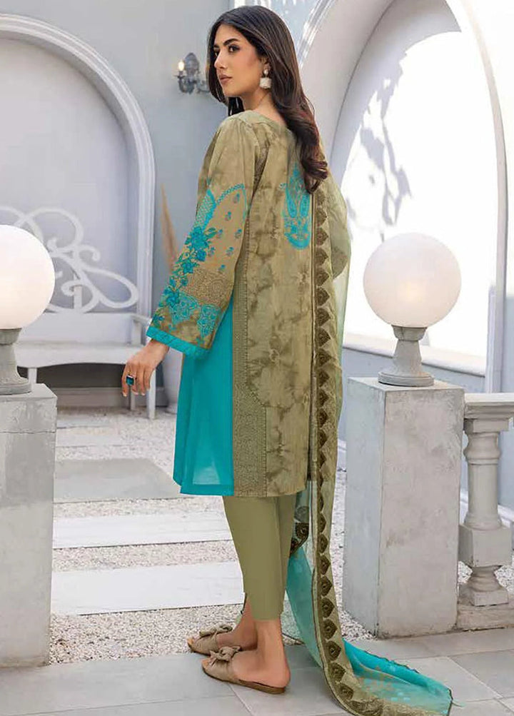 CHARIZMA - 3 PIECE EMBROIDERED LAWN COLLECTION Light Green