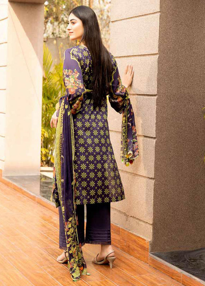 Purple Embroidered Lawn Collection - Charizma 3 Piece