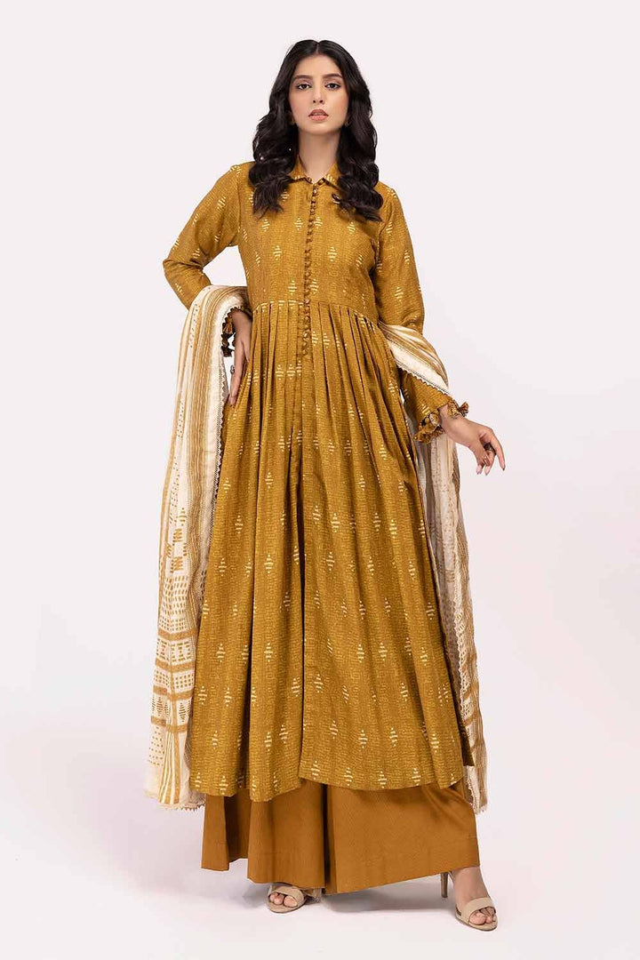 3PC GUL AHMED WINTER COLLECTION Unstitched Corduroy Suit  CD-42006