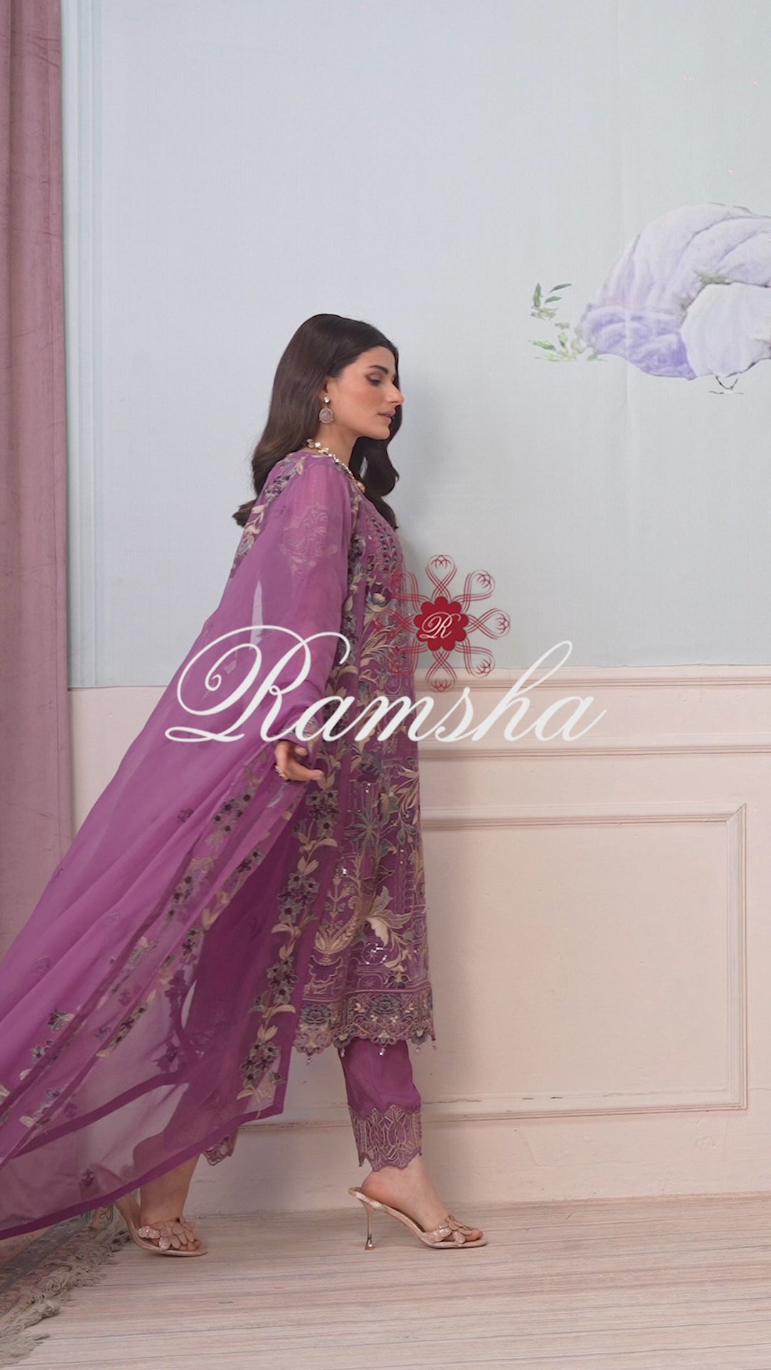 RAMSHA CHIFFON COLLECTION READYMADE F-2509