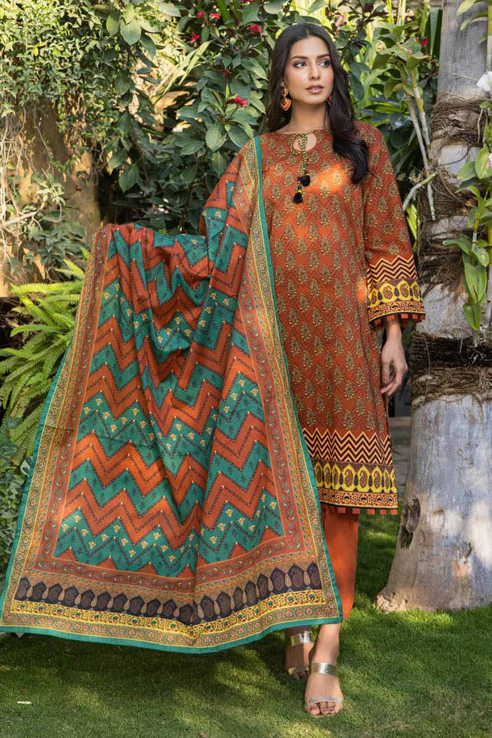 Gul Ahmed 3PC Lawn Printed Suit CL-32387 A