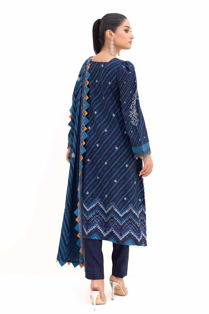 3PC GUL AHMED WINTER COLLECTION Unstitched Printed Dhanak Suit DH-42003