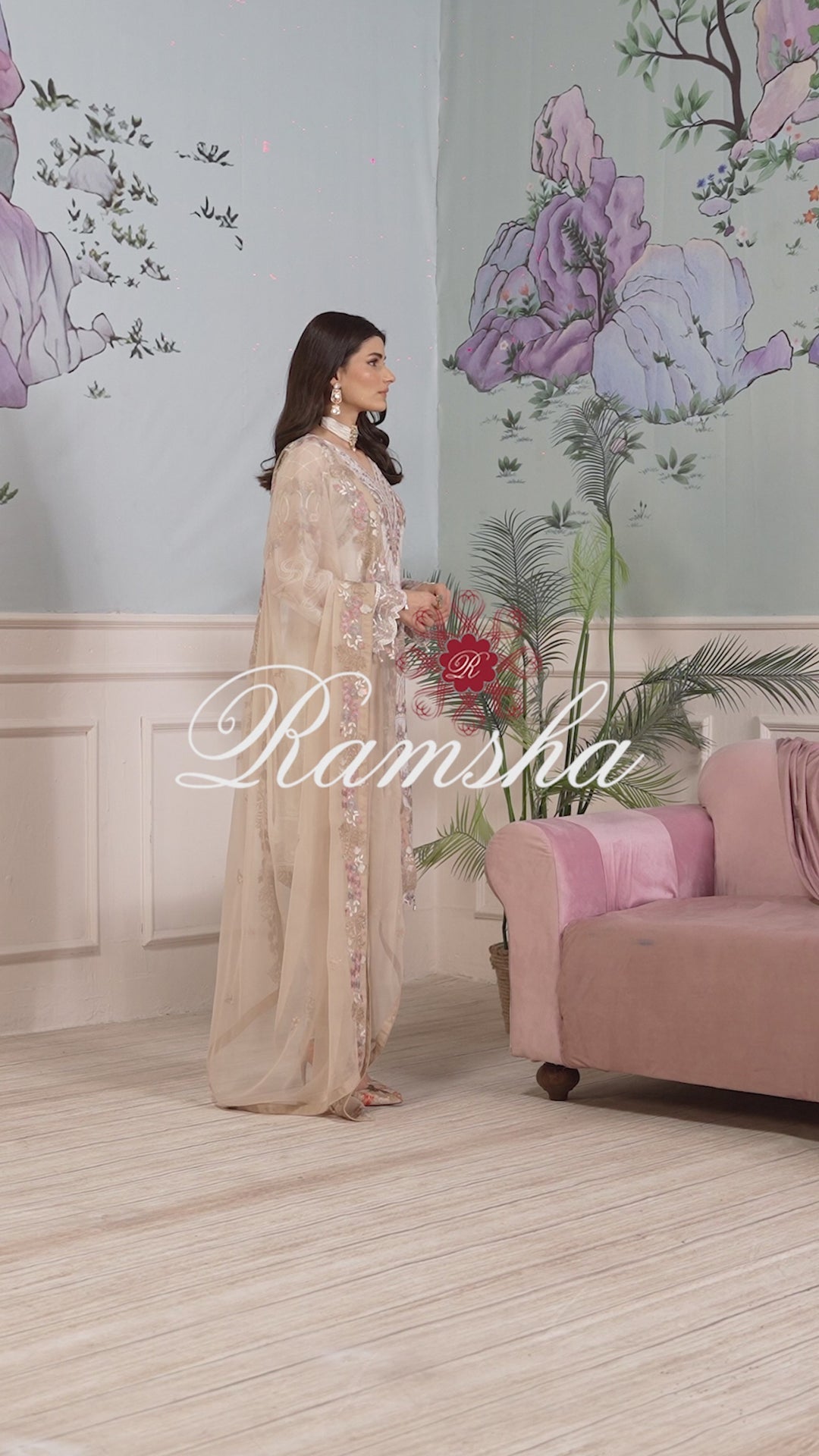 RAMSHA CHIFFON COLLECTION READYMADE F-2508