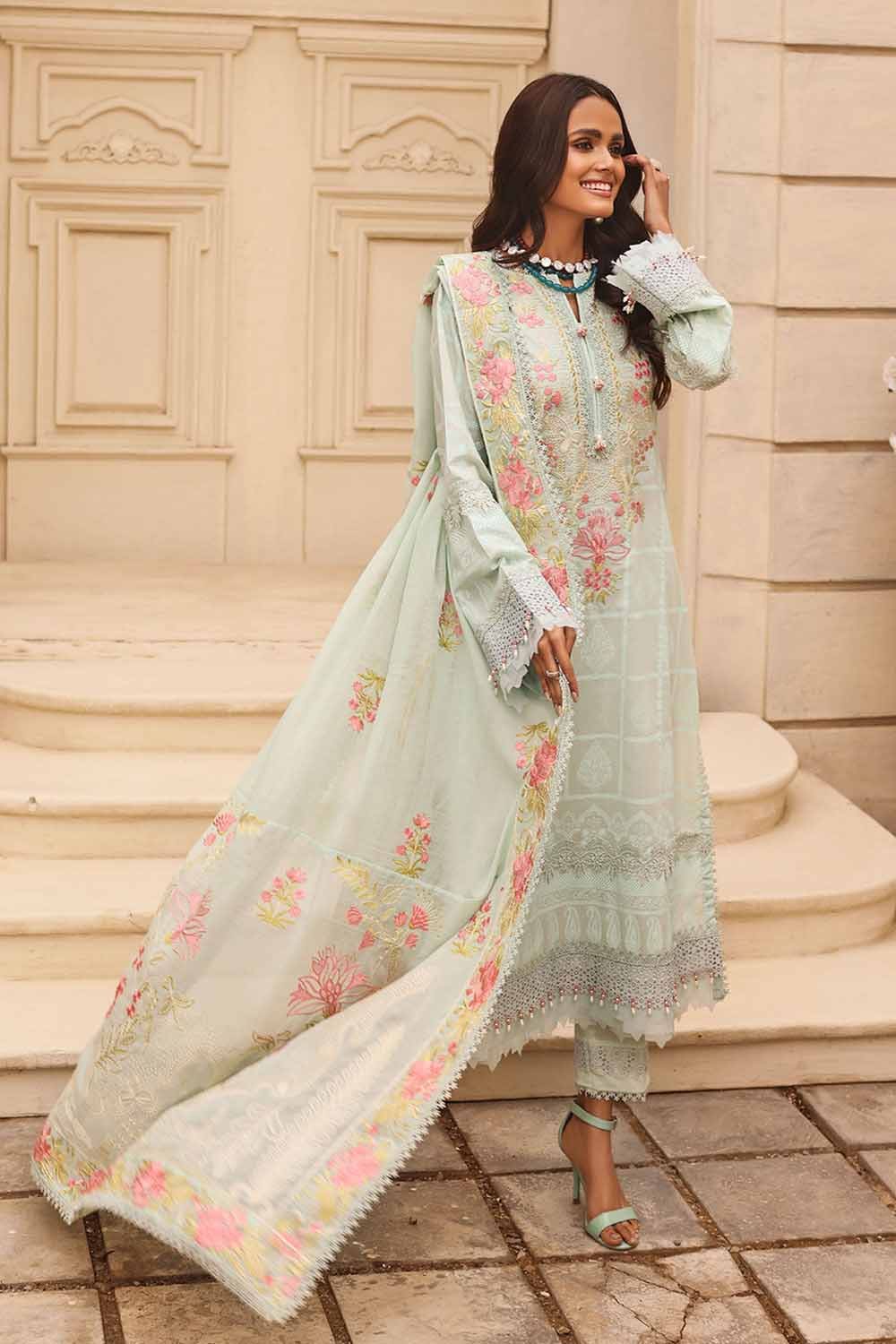 GUL AHMED 3PC Embroidered Lawn Unstitched Suit CL-32404