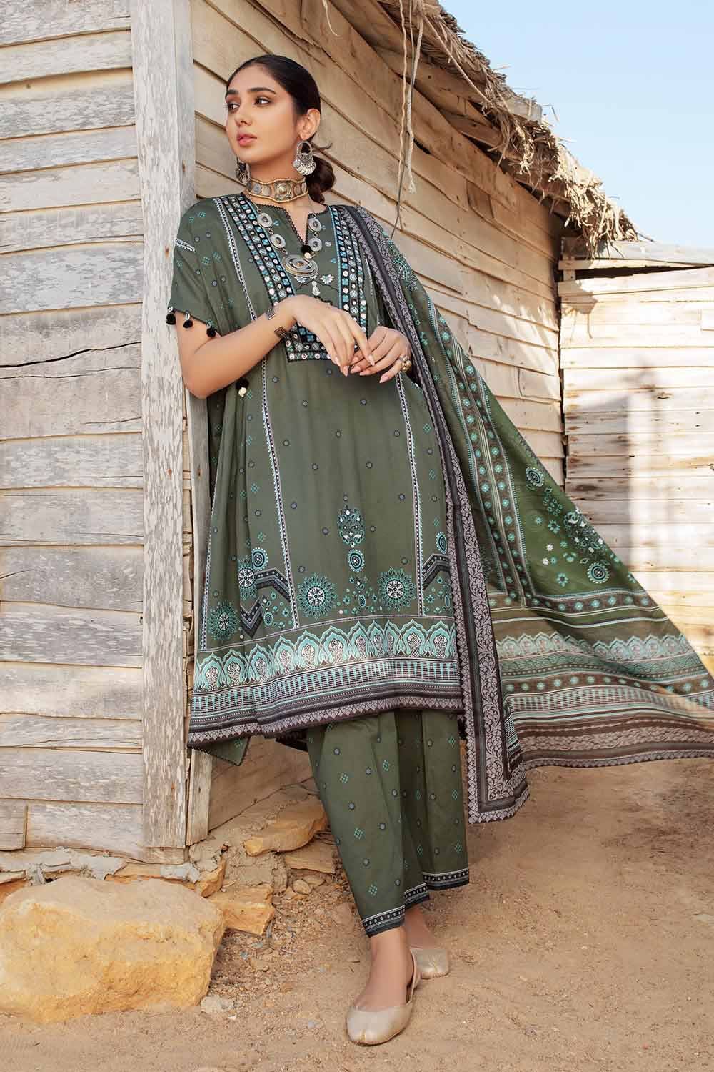 Gul Ahmed 3PC Embroidered Lawn Suit DN-32073 A