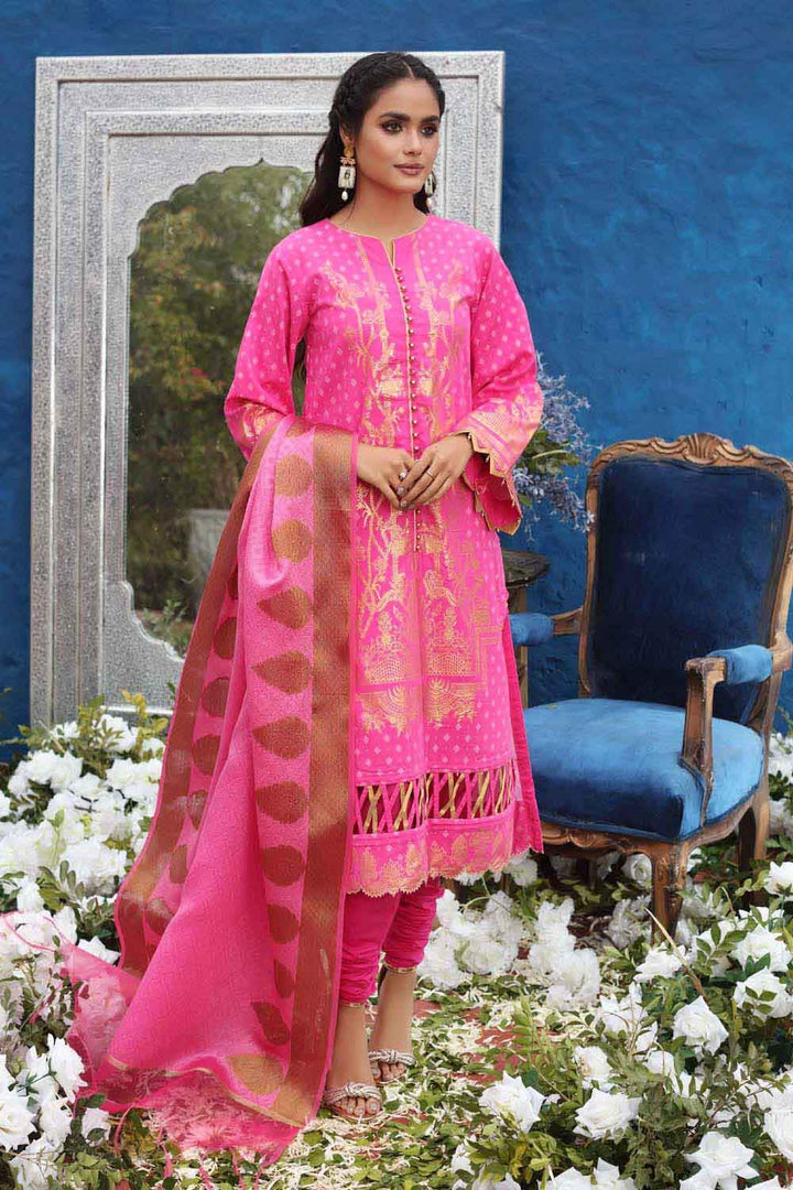 GUL AHMED 3PC Luxury Jacquard Lawn Unstitched Suit MJ-22002