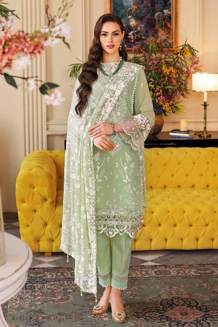 GUL AHMED 3PC Embriodered Chiffon Unstitched Suit LE-32008