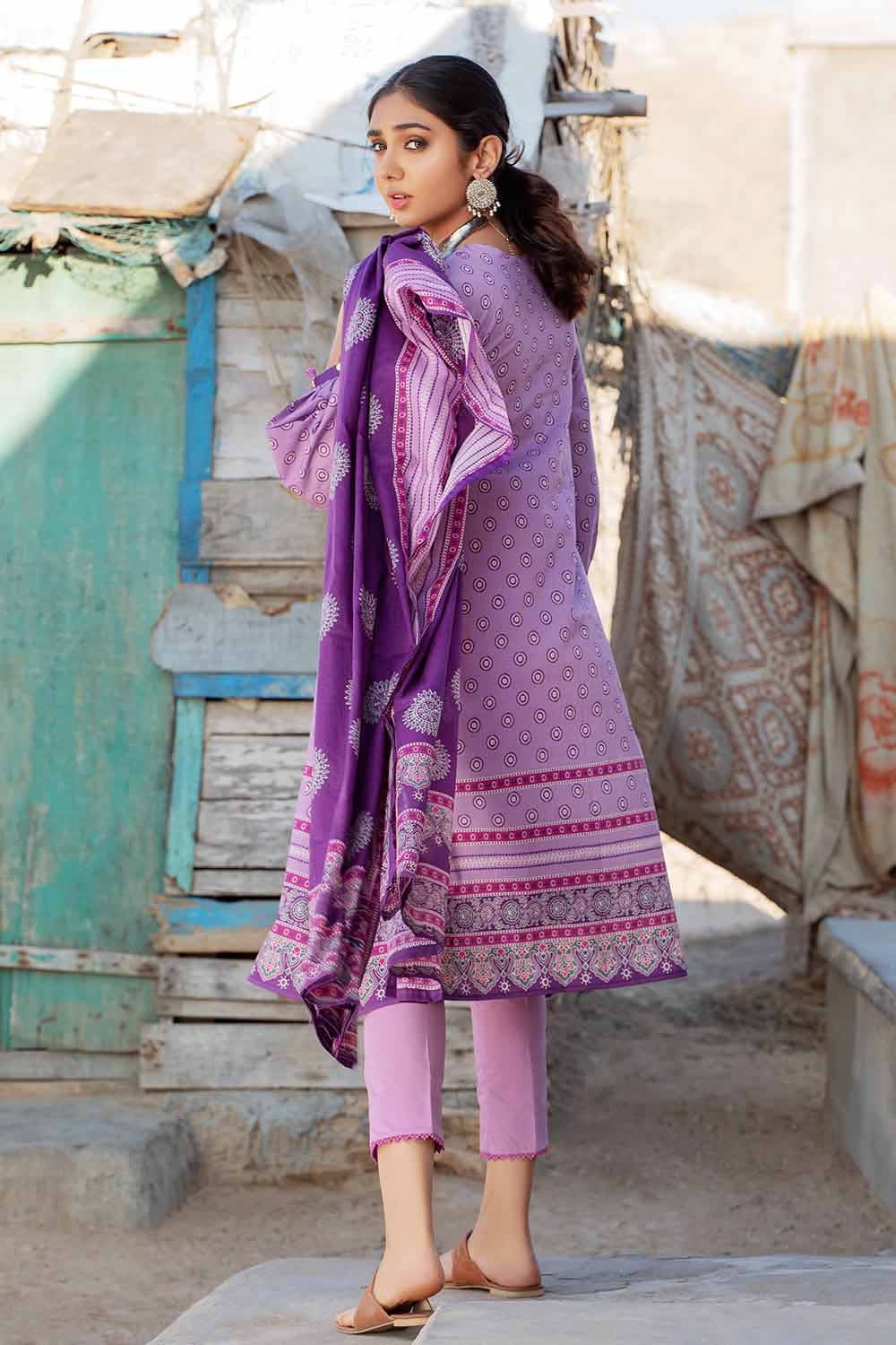 GUL AHMED 3PC Embroidered Lawn Unstitched Suit With Denting Lawn Dupatta DN-32092 A