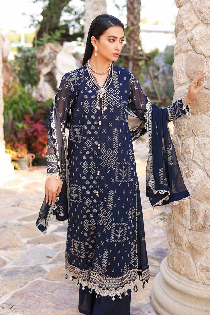 3PC Embroidered Swiss Voile Unstitched Suit With Embroidered Chiffon Dupatta LSV-32010