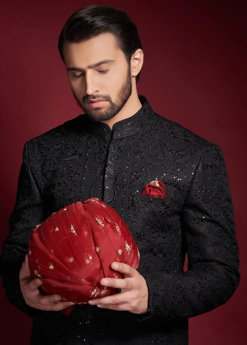 Black Luxury Men's Sherwani