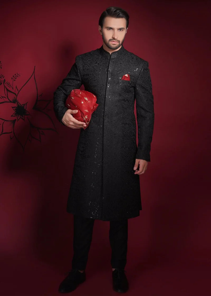 Black Luxury Men's Sherwani