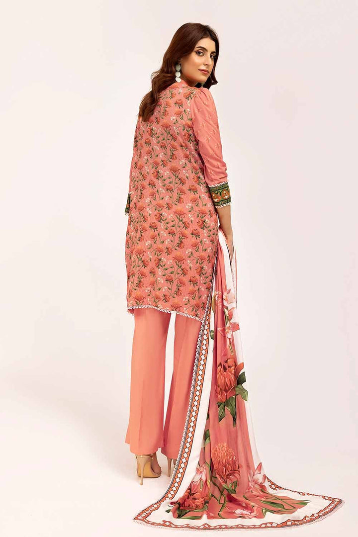 3PC GUL AHMED WINTER COLLECTION Unstitched Printed Linen Suit LT-42009