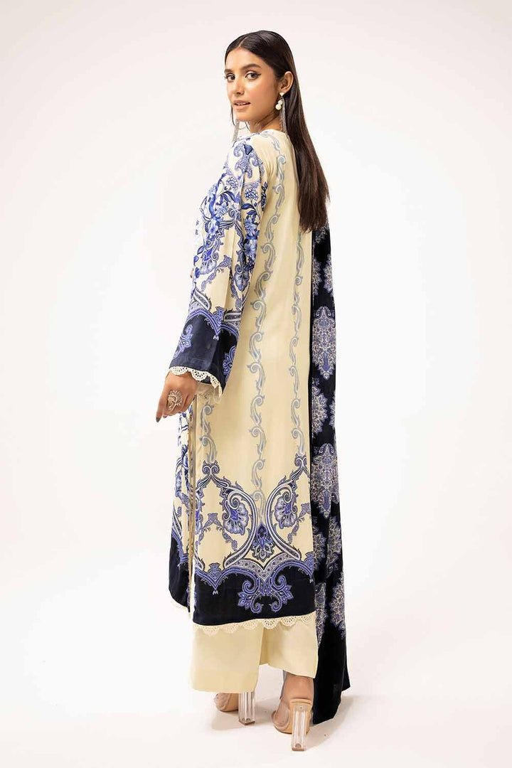 3PC GUL AHMED WINTER COLLECTION Unstitched Printed Linen Suit LT-42010