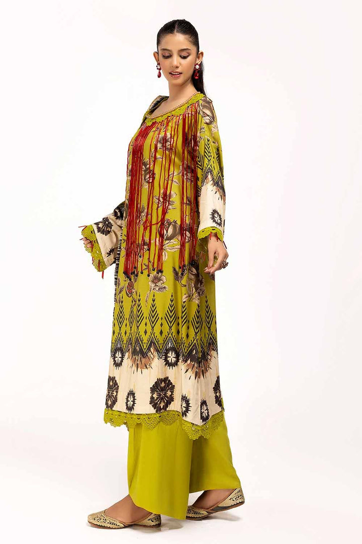 3PC GUL AHMED WINTER COLLECTION Unstitched Printed Linen Suit LT-42012