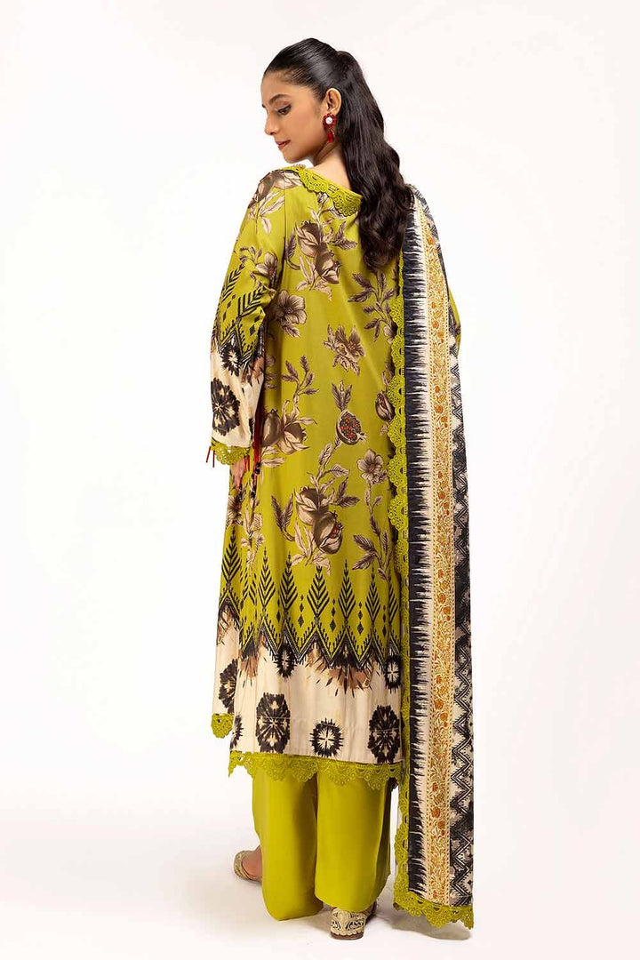 3PC GUL AHMED WINTER COLLECTION Unstitched Printed Linen Suit LT-42012