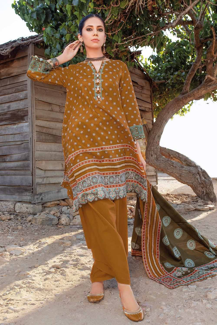 GUL AHMED 3PC Embroidered Lawn Unstitched Suit With Denting Lawn Dupatta DN-32092 B