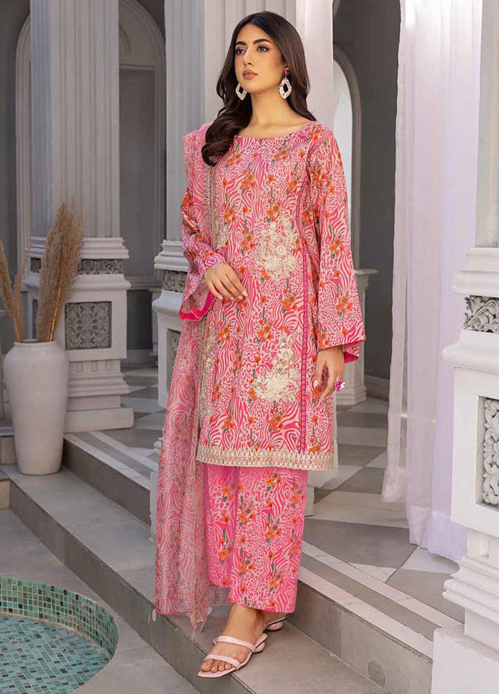 Charizma 3 PIECE Sheen Embroidered Lawn