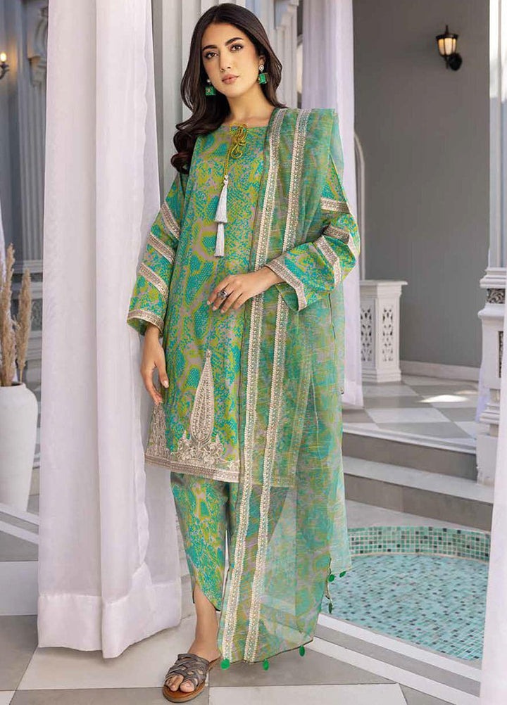 CHARIZMA 3 PIECE SHEEN EMBROIDERED LAWN CPS-2