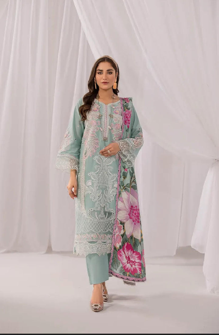 ZAHRA RUBAB 3 PIECE READYMADE CHIKAN KAARI ZR-2428A