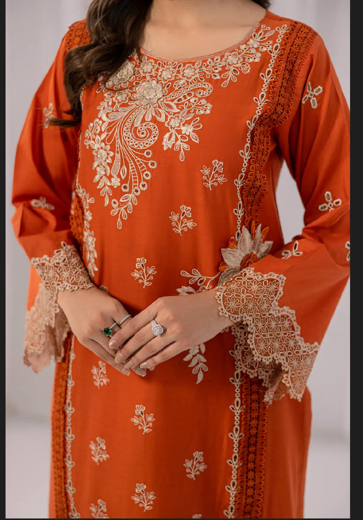 ZAHRA RUBAB 3 PIECE READYMADE CHIKAN KAARI ZR-2429