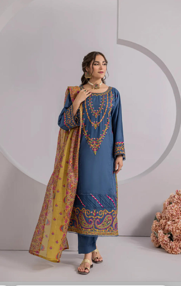 ZAHRA RUBAB 3 PIECE READYMADE CHIKAN KAARI ZR-2426