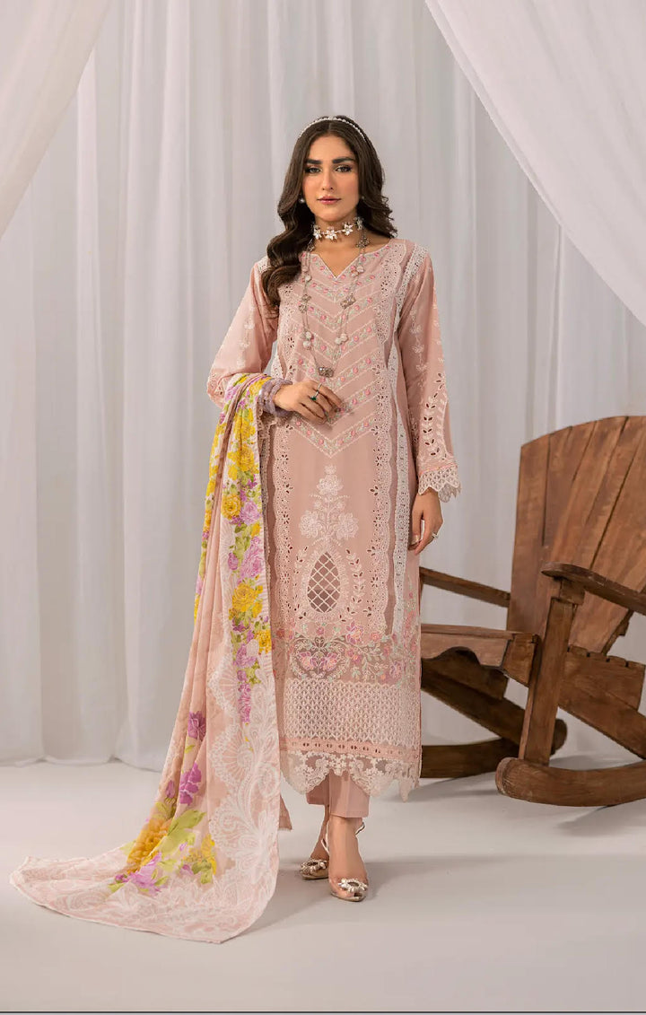 ZAHRA RUBAB 3 PIECE READYMADE CHIKAN KAARI ZR-2427