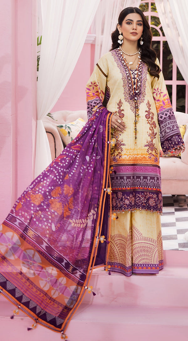 Anaya 3PCE Unstitched Suits: Summer 2022 VL22 16