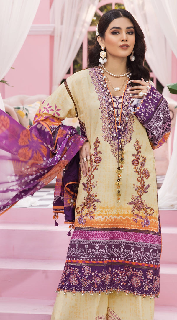 Anaya 3PCE Unstitched Suits: Summer 2022 VL22 16