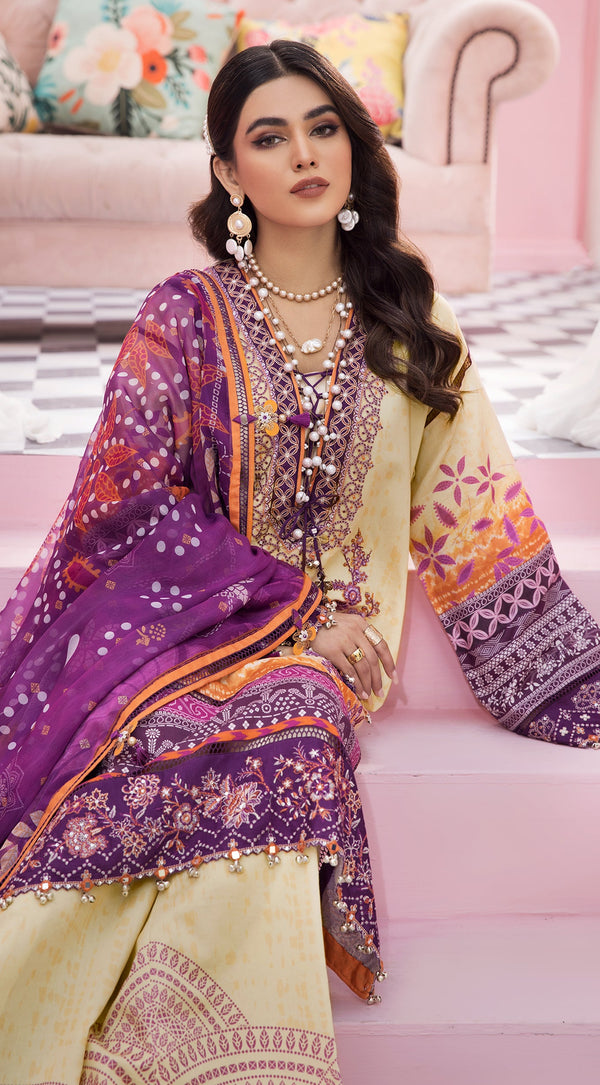 Anaya 3PCE Unstitched Suits: Summer 2022 VL22 16