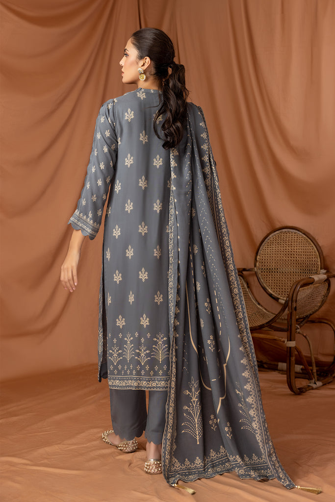 LAKHANY 3 PIECE UNSTITCHED PRINTED PASHMINA SUIT PPC-306-C