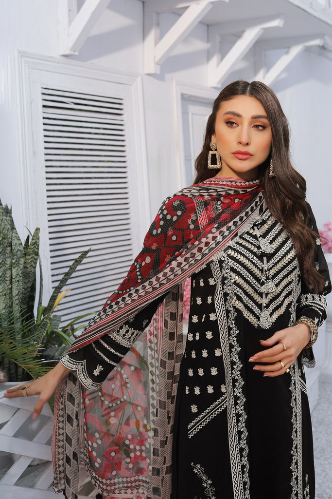 Black Spring Embroidered Collection Vol-1 - Lakhany