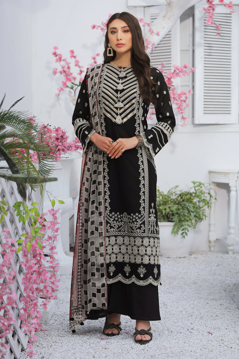 Black Spring Embroidered Collection Vol-1 - Lakhany