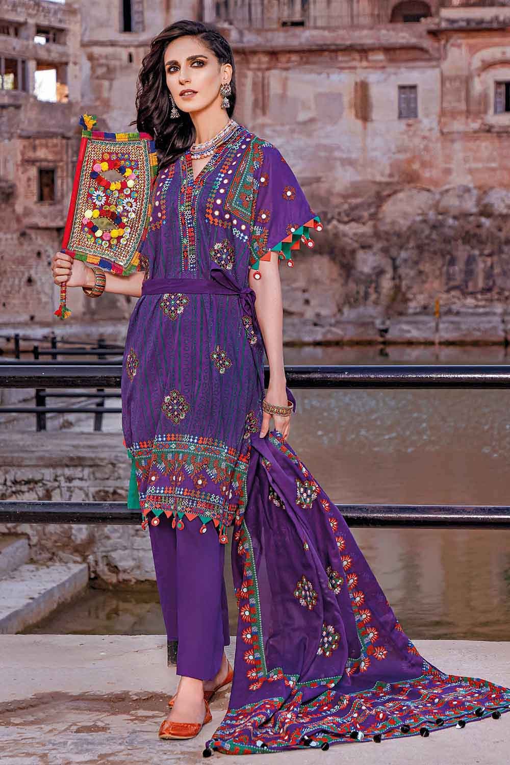 Gul Ahmed 3PC Printed and Embroidered Lawn Unstitched Suit CL-1310