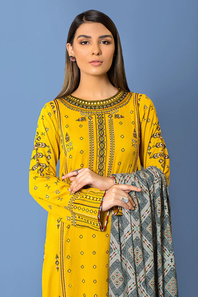 Lakhnay 3Pc Embroidered Unstitched Winter Collection