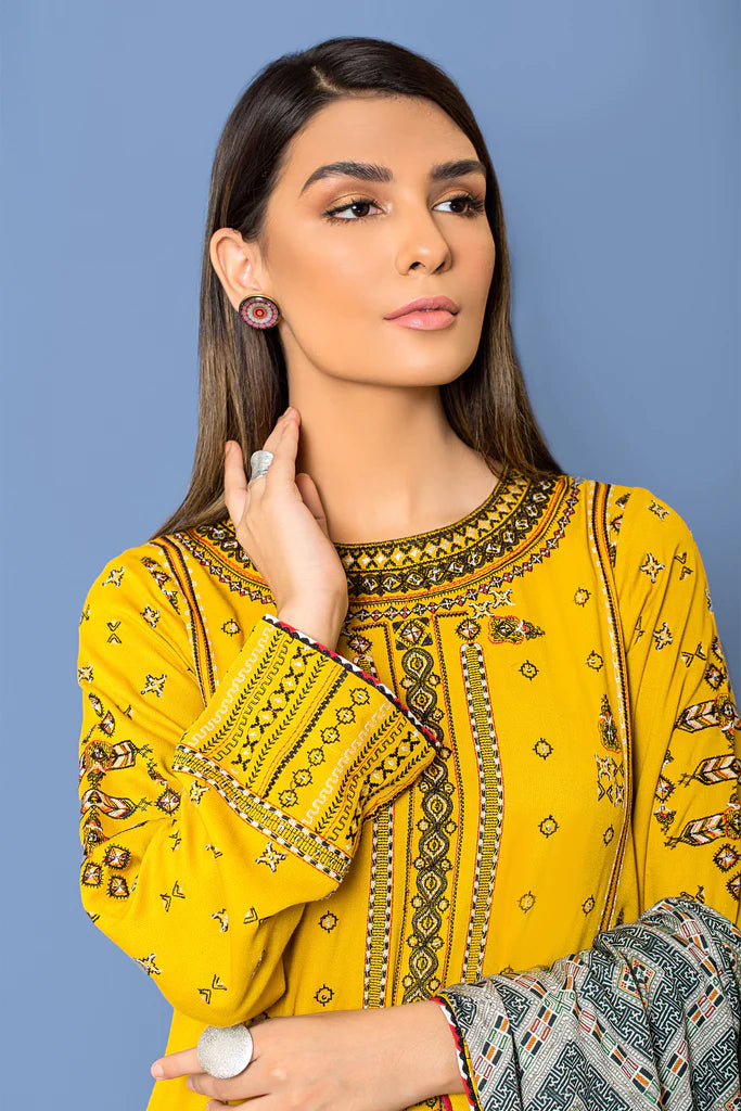 Lakhnay 3Pc Embroidered Unstitched Winter Collection