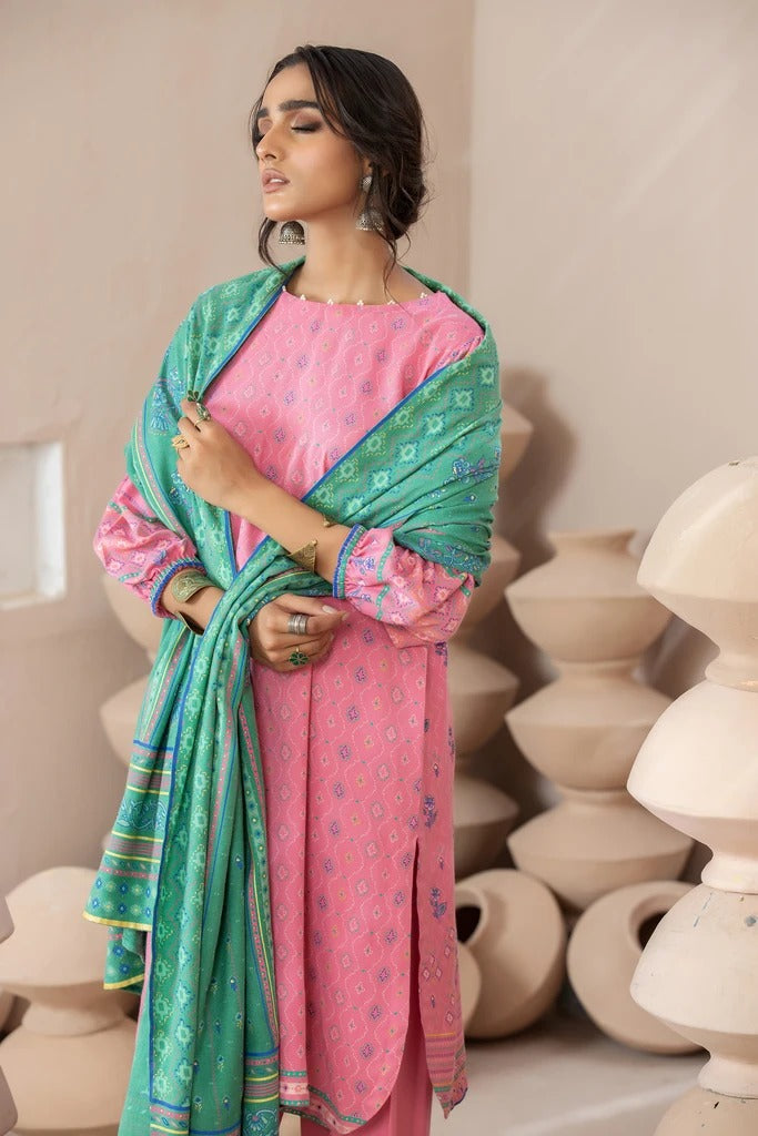 LAKHANY 03 PIECE UNSTITCHED PEARL PRINTED SUIT CGC-4015