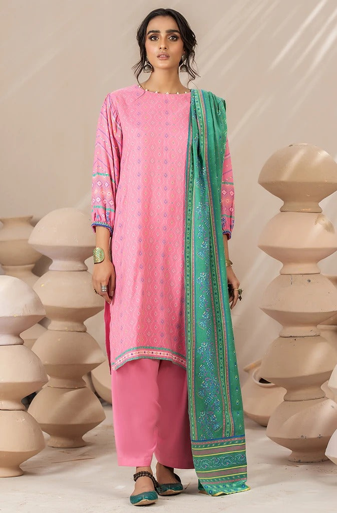 LAKHANY 03 PIECE UNSTITCHED PEARL PRINTED SUIT CGC-4015