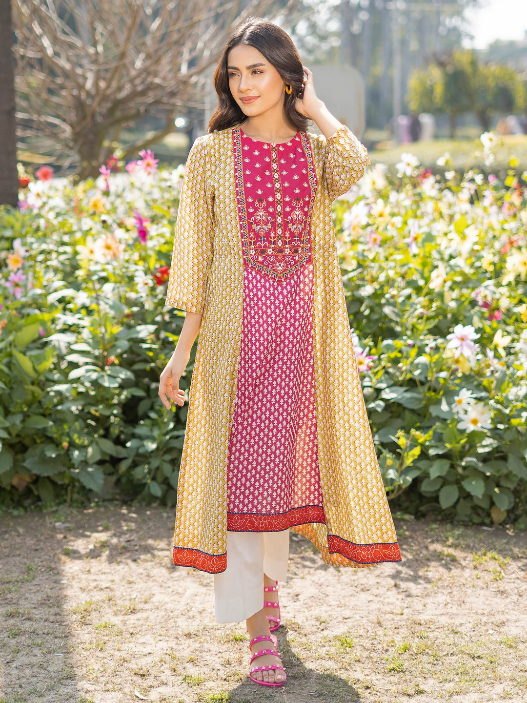 Pink Embroidered Lawn Shirt LELS-7 by Limelight