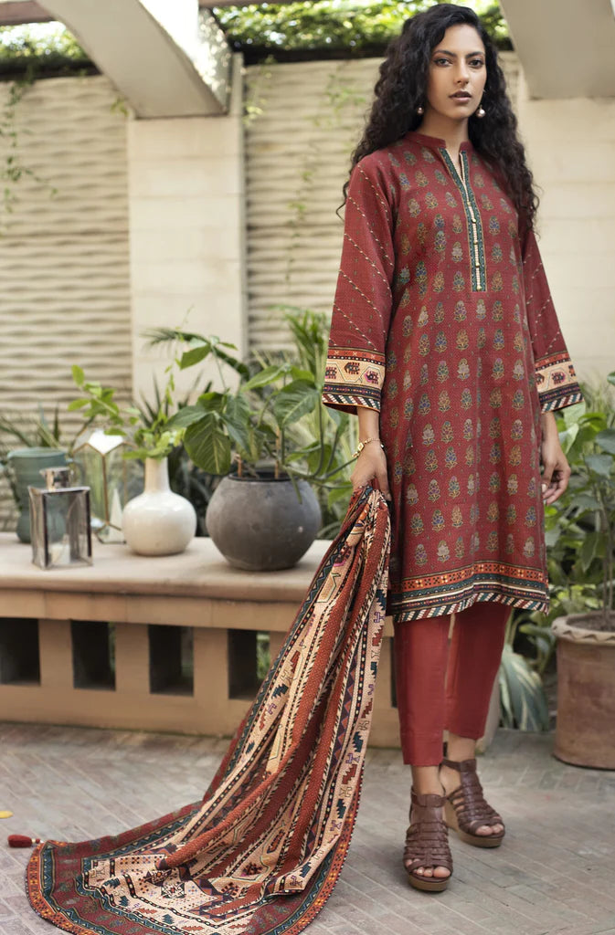 Lakhnay 3 Piece Unstitched Printed Soft Khaddar KPW-510